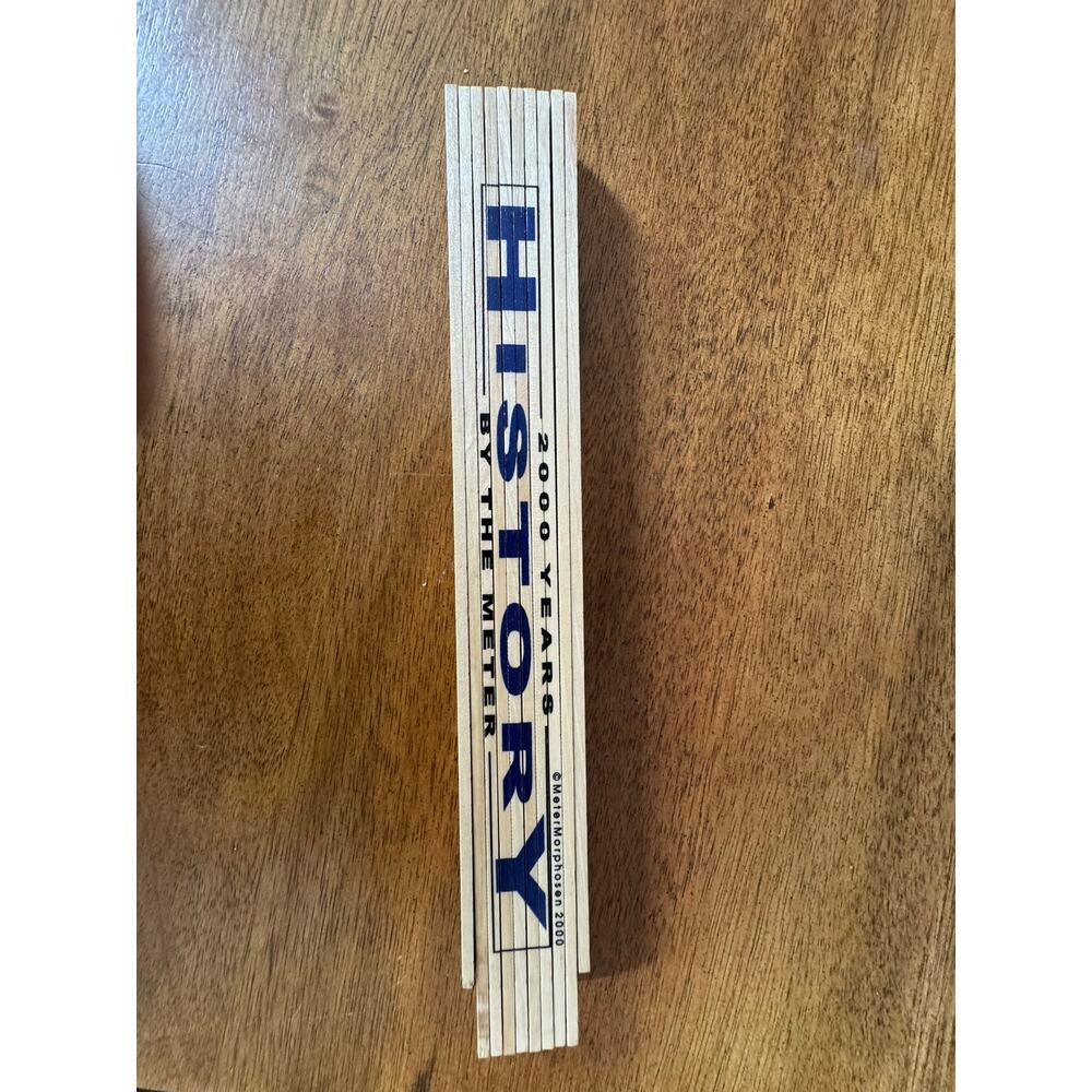 History by the Meter Folding Wooden Ruler Metermorphosen 2000 Years Timeline